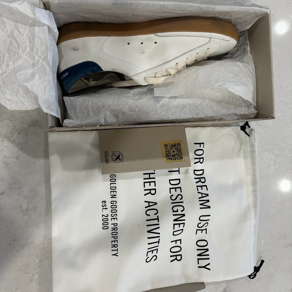 Golden Goose White and Blue Men's Shoes - Picture 8 of 8